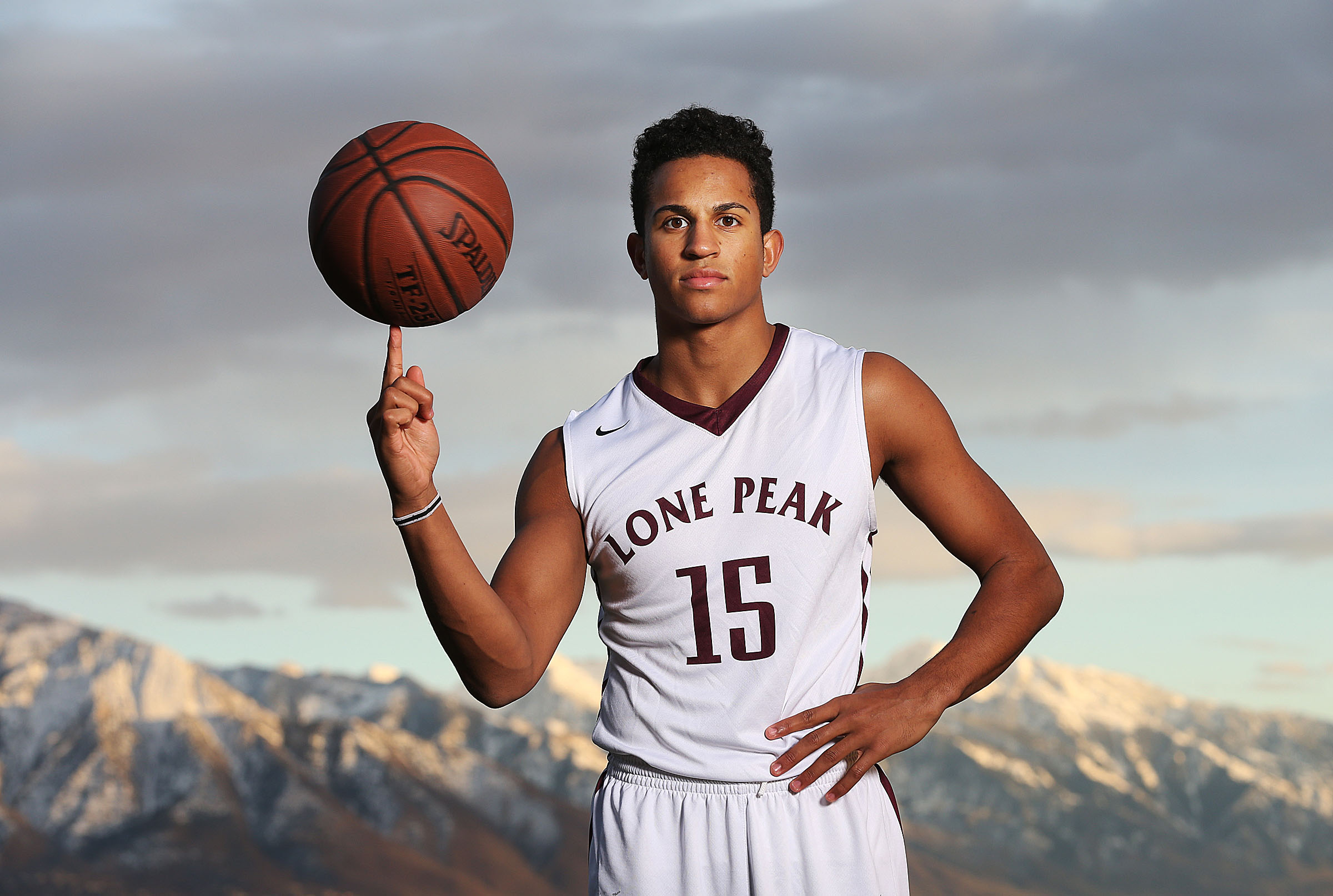 Frank Jackson of Lone Peak High School is the 2016 Deseret News Mr. Basketball. He is photographed in Salt Lake City, Wednesday, March 16, 2016. (Photo: Ravell Call, Deseret News)