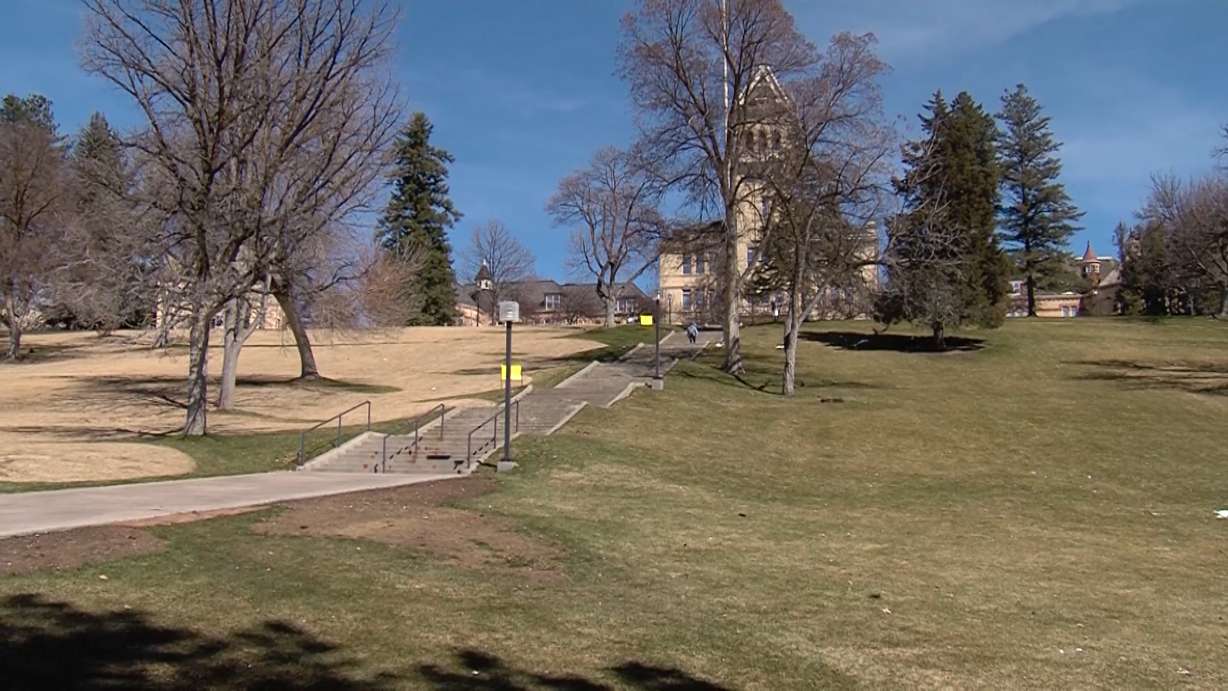 Mix-up kills half the lawn on USU's Old Main Hill