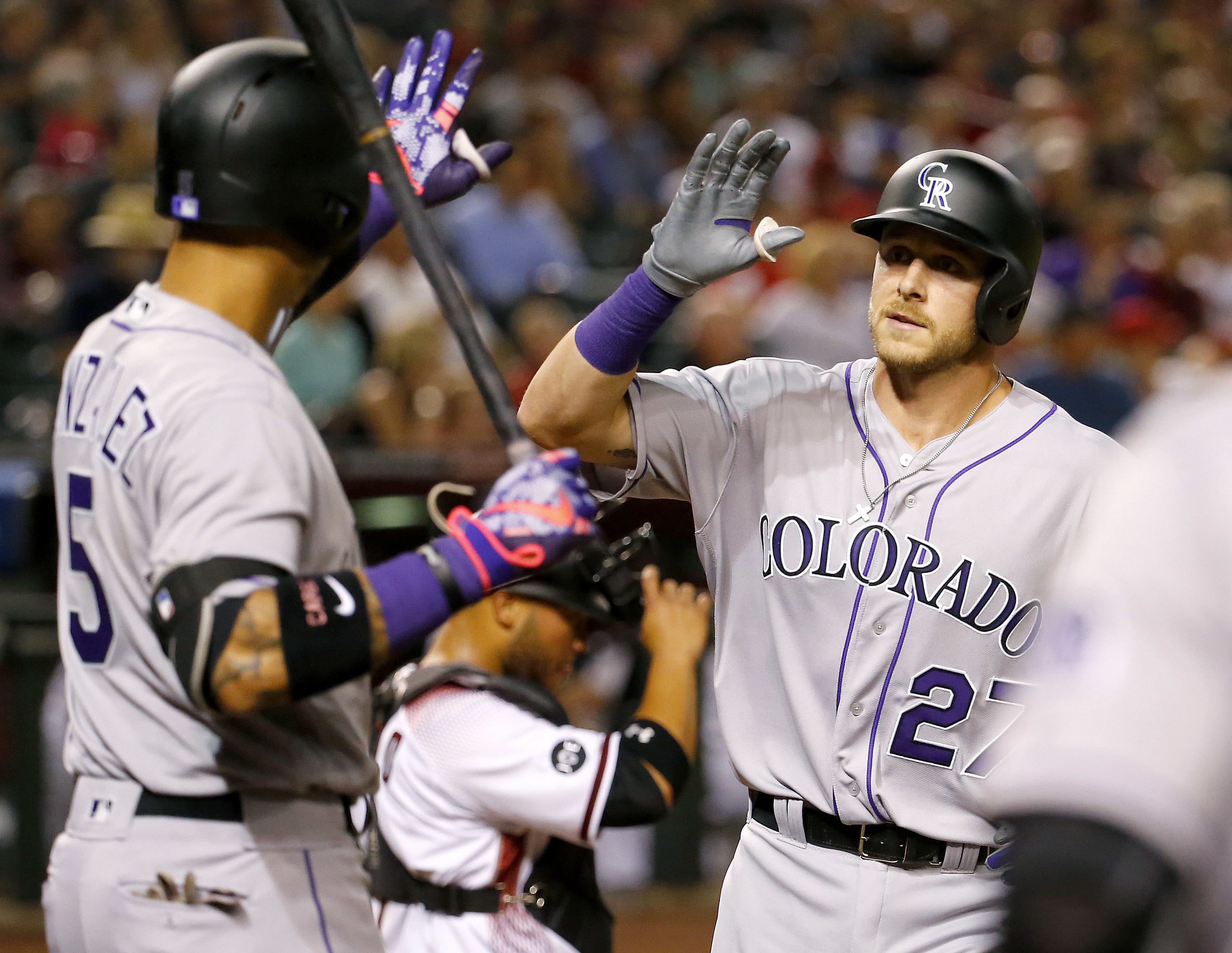Rockies' Story sets MLB record with 2 homers