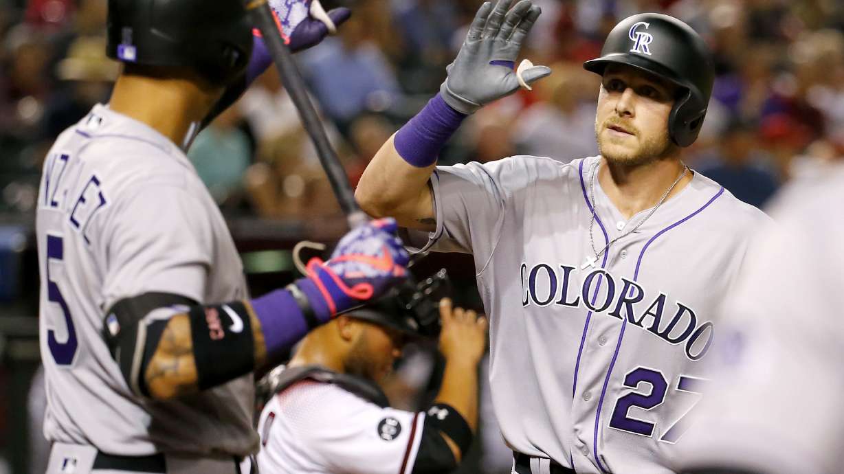 Rockies' Story sets MLB record with 2 homers