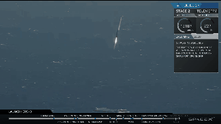 SpaceX launches futuristic pop-up room, lands rocket at sea