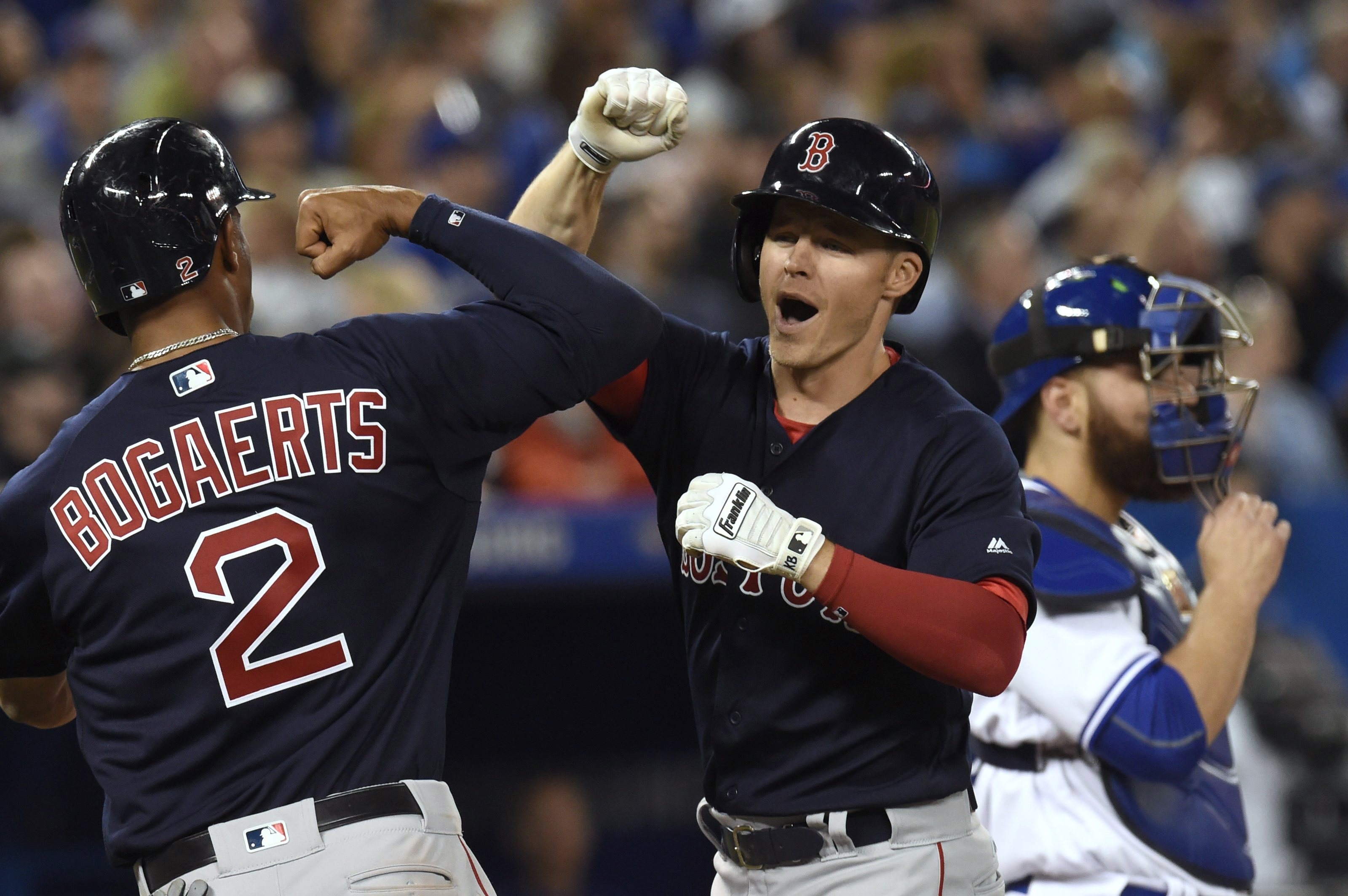 Holt hits grand slam, Red Sox beat Blue Jays 8-7