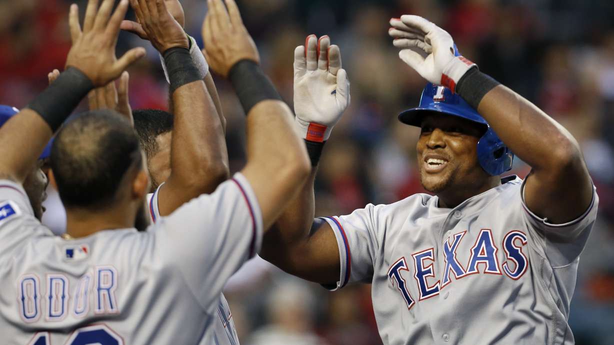 Hamels, Beltre, Rangers beat Angels; Chirinos breaks forearm
