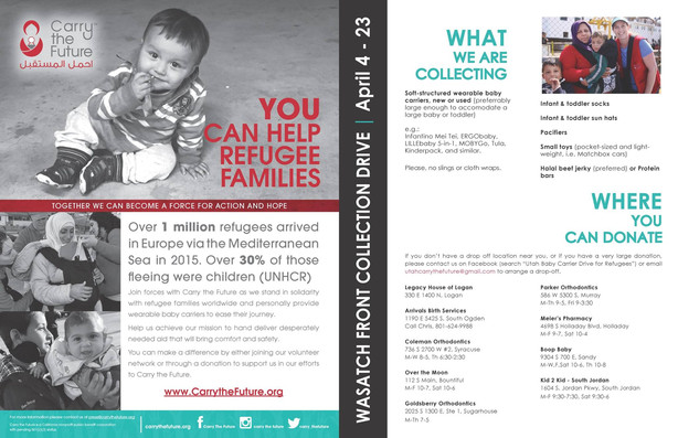 Carry the Future delivers baby carriers to refugee moms