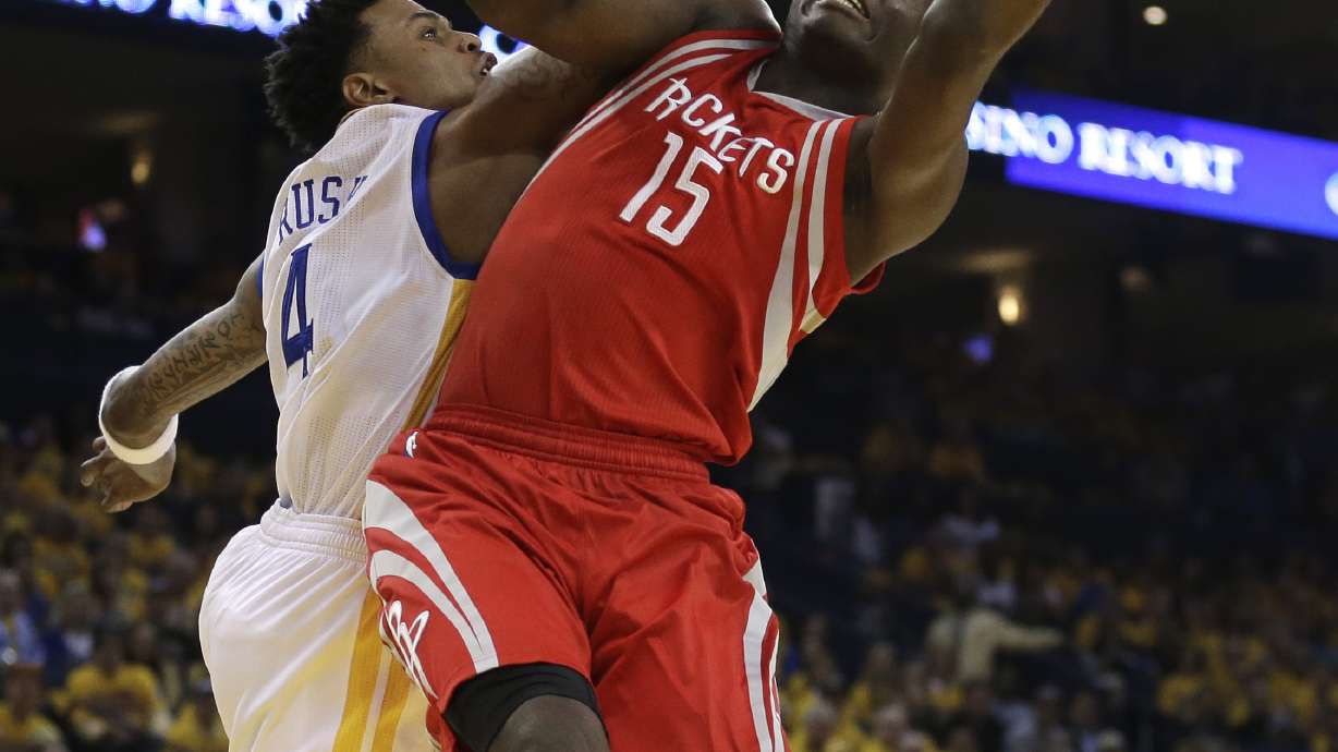 Warriors win without Curry in Game 2, beat Rockets 115-106