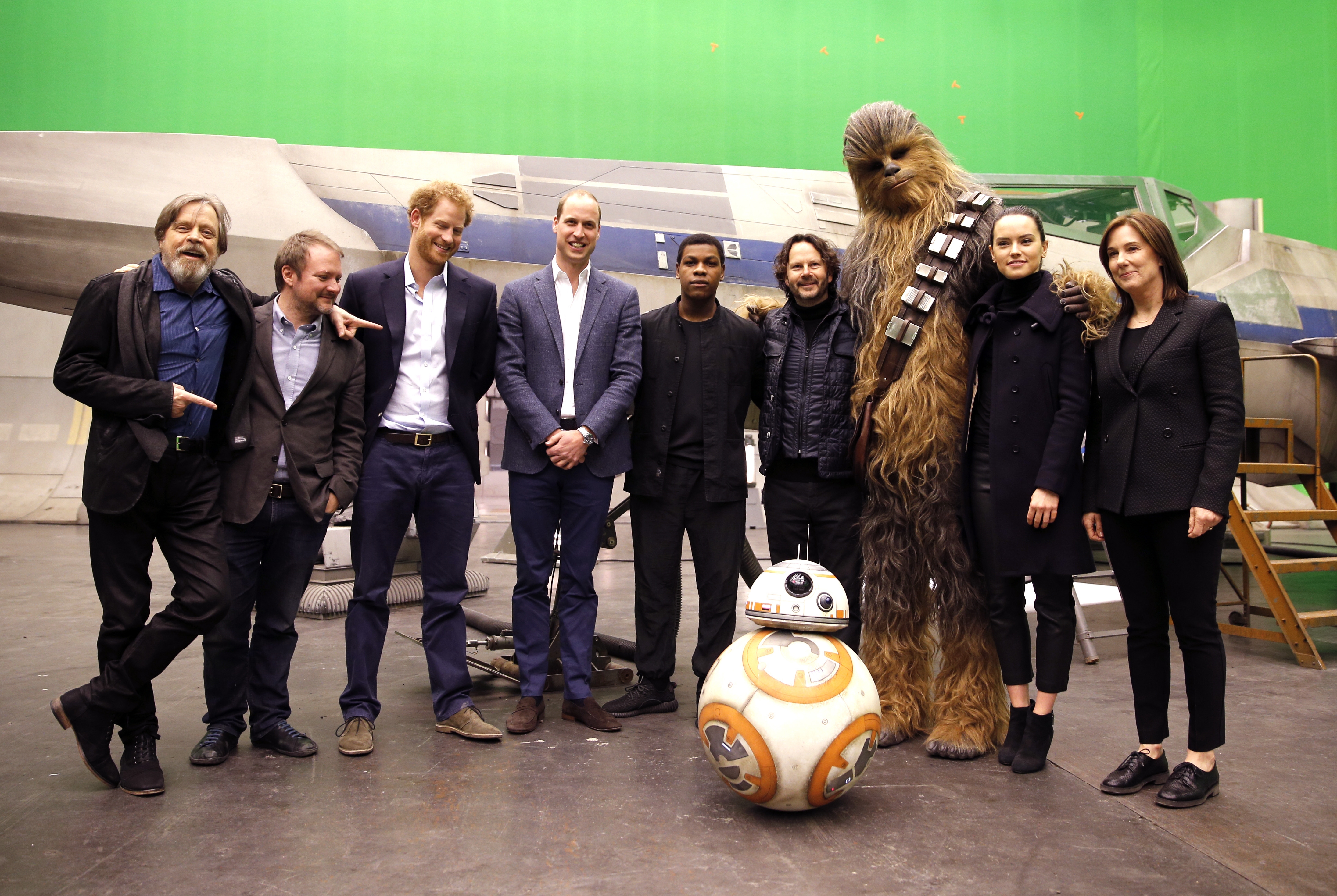 Empire strikes back: William, Harry visit 'Star Wars' set