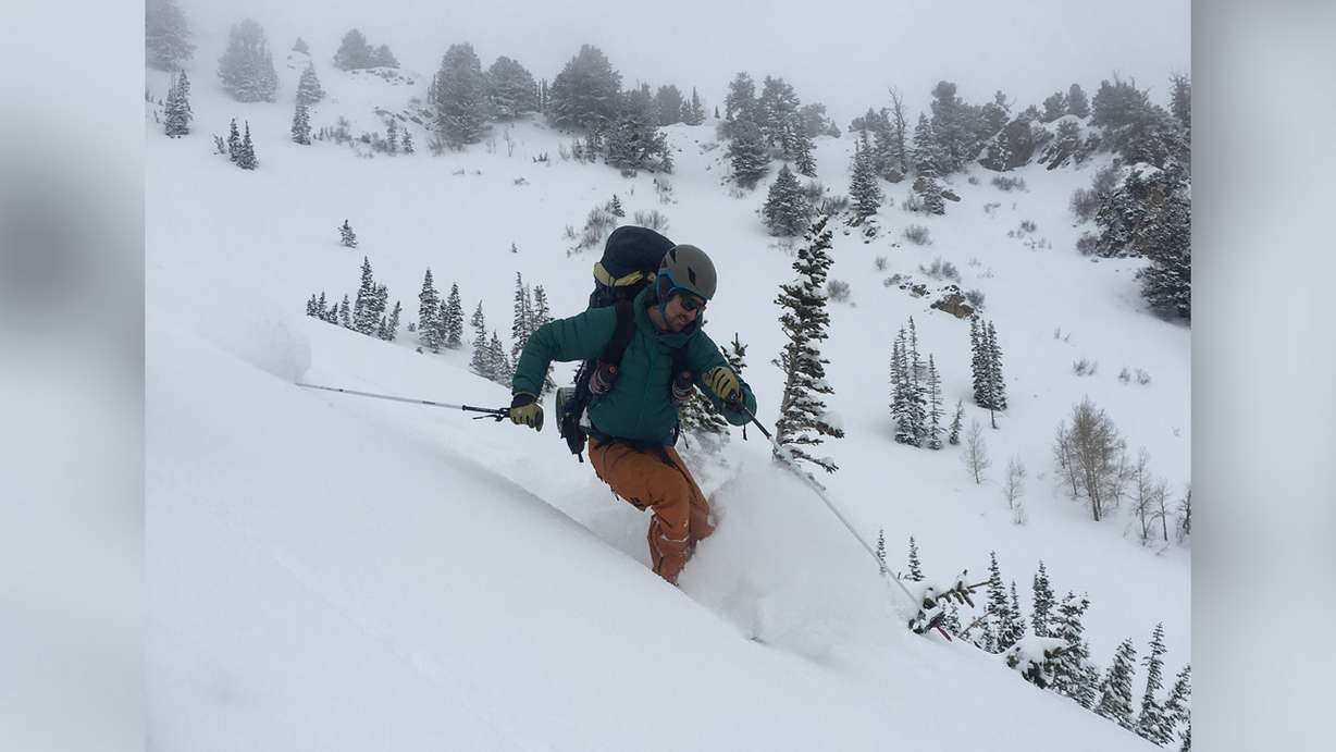 John Mletschnig skiing in Millcreek Canyon. Photo credit: Jeff Beckstrand