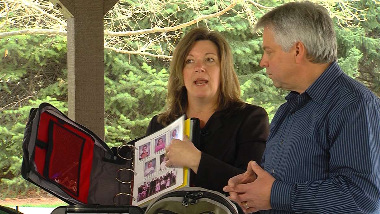 Jonathan and Kylene Jones show what they've done to prepare for survival after a natural disaster. The Mona couple have written a book to help others know what to do to get their own families prepared. (Photo: KSL-TV)