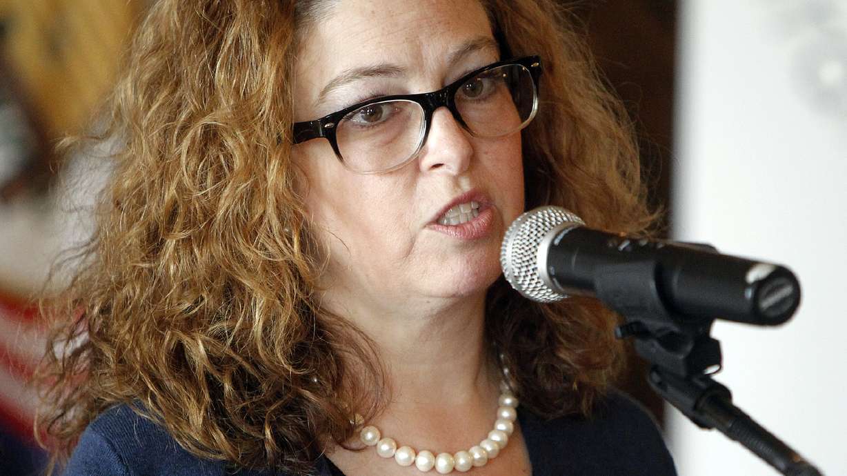 Allyson Gamble, a heart transplant recipient, speaks during a press conference marking the 30th anniversary of the UTAH Cardiac Transplant Program at the Capitol in Salt Lake City, Friday, April 22, 2016. (Photo: Chris Samuels, Deseret News)