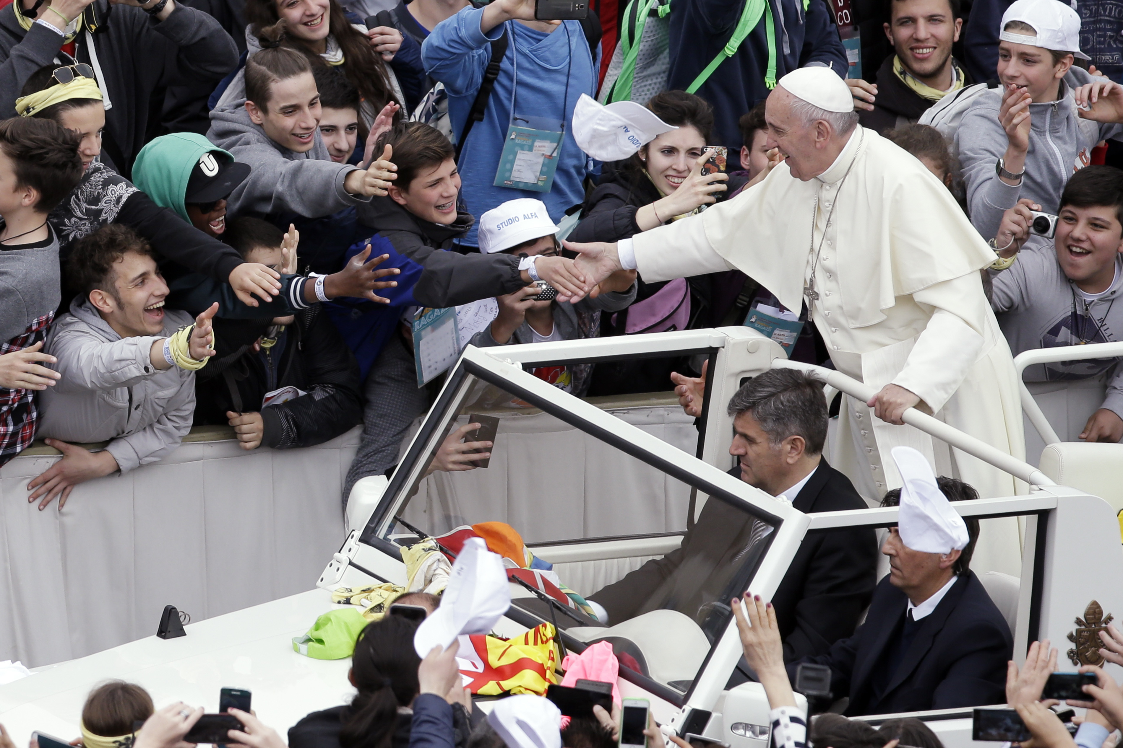 Pope to youth: Happiness can't be downloaded like an app