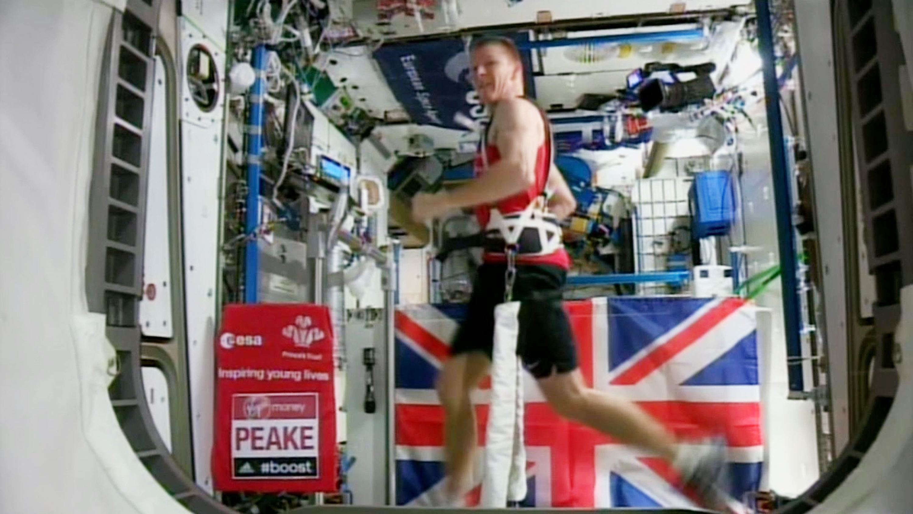 UK astronaut Tim Peake runs marathon aboard space station