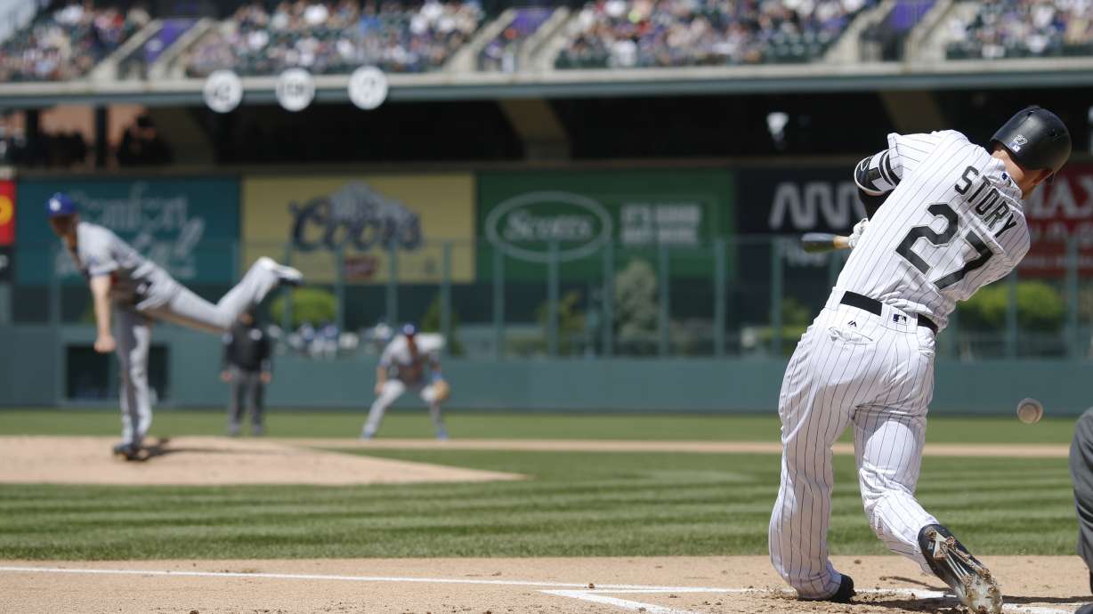 Utley's RBI double lifts Dodgers to 12-10 win over Rockies
