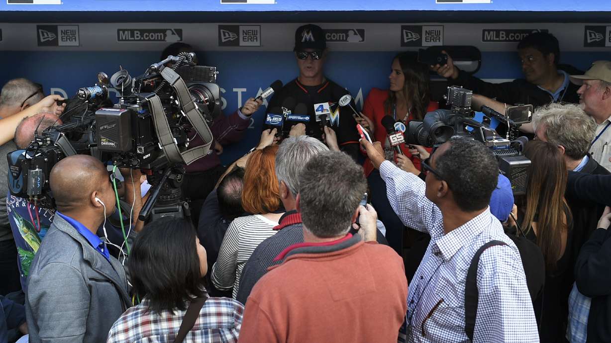 Stanton leads Marlins past Dodgers in Mattingly's return