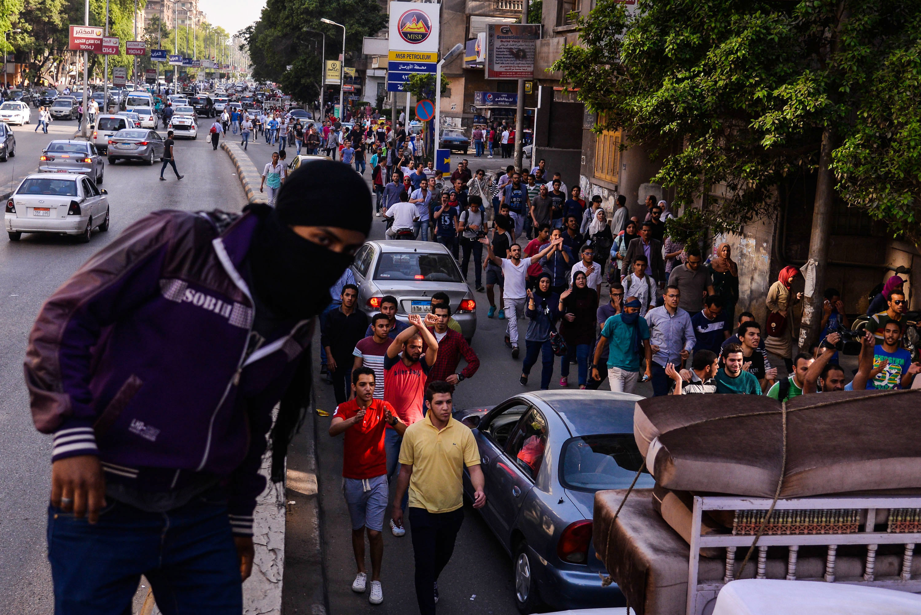 Egyptian rights group says 237 protesters arrested in Cairo