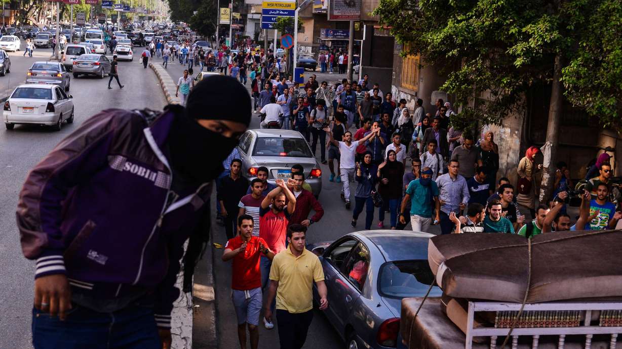 Egyptian rights group says 237 protesters arrested in Cairo