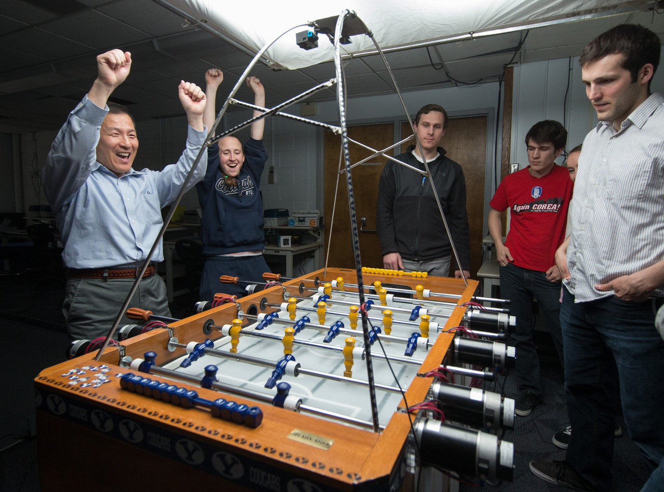BYU students create foosball table with artificial intelligence