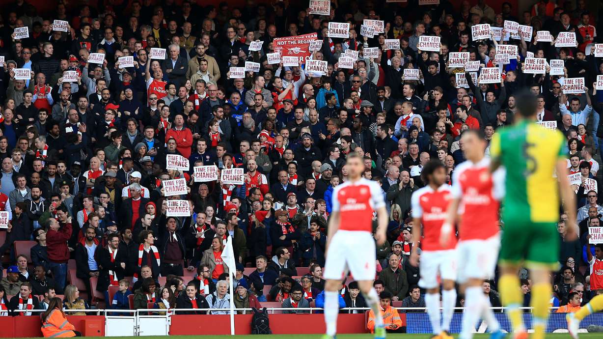 Arsenal edges past Norwich in 1-0 win on day of fan protest