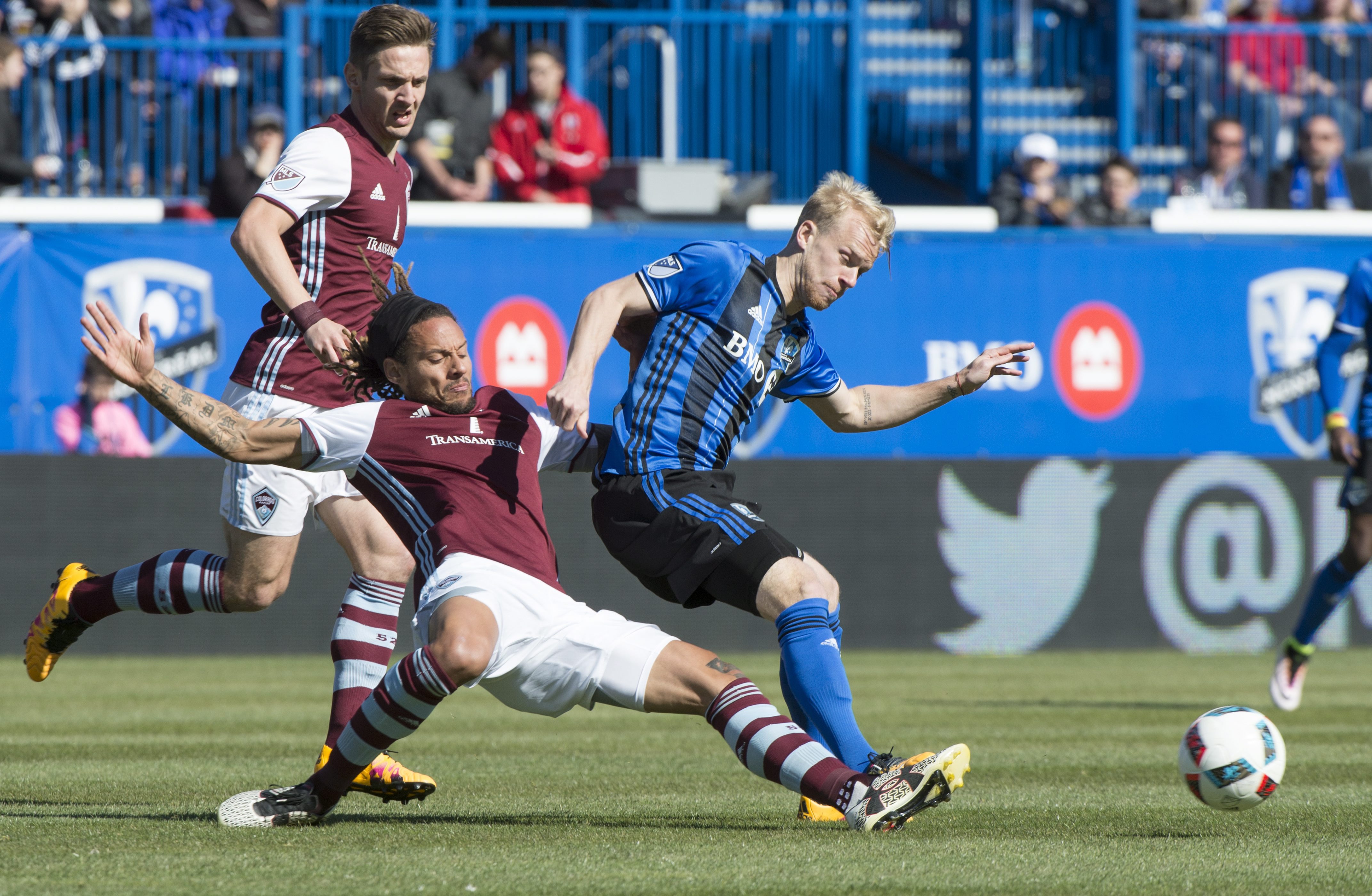 Rapids rally to tie Impact, 2-2