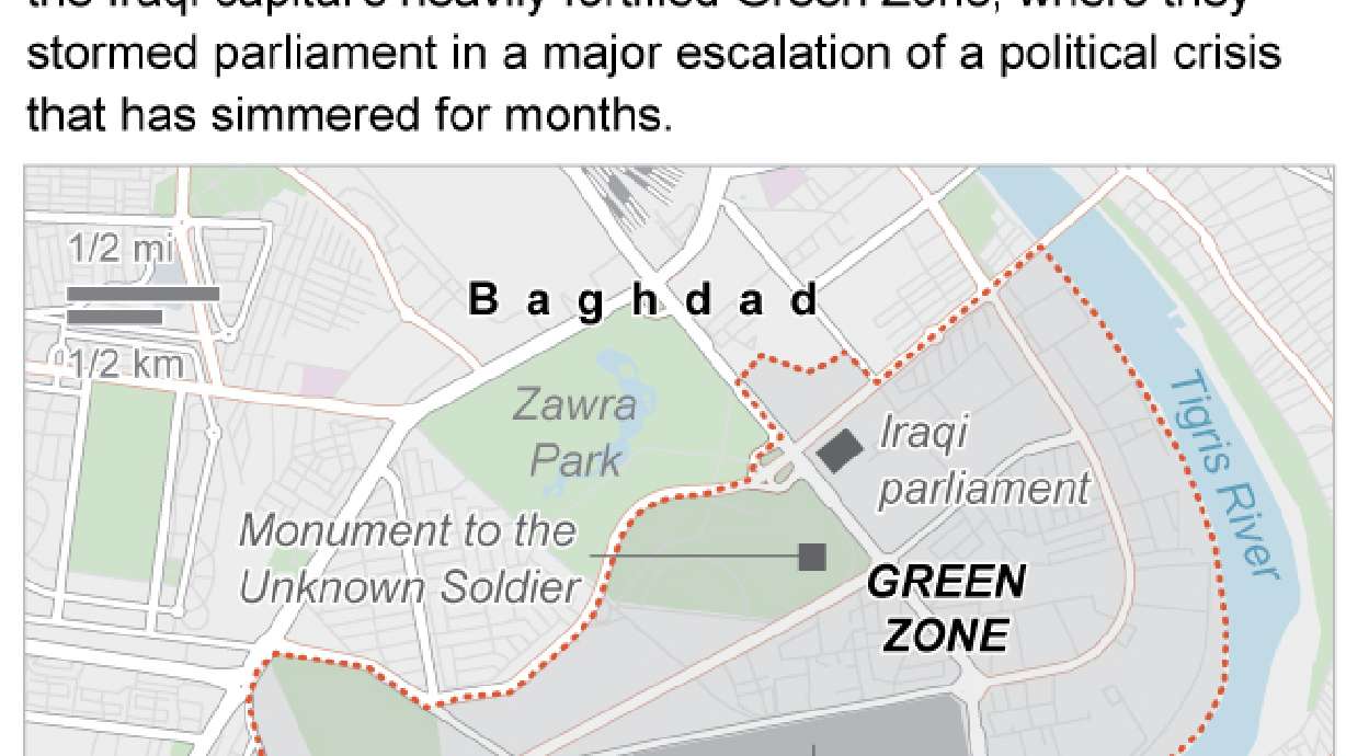 The Latest: Iraqis announce disbanding of Green Zone protest