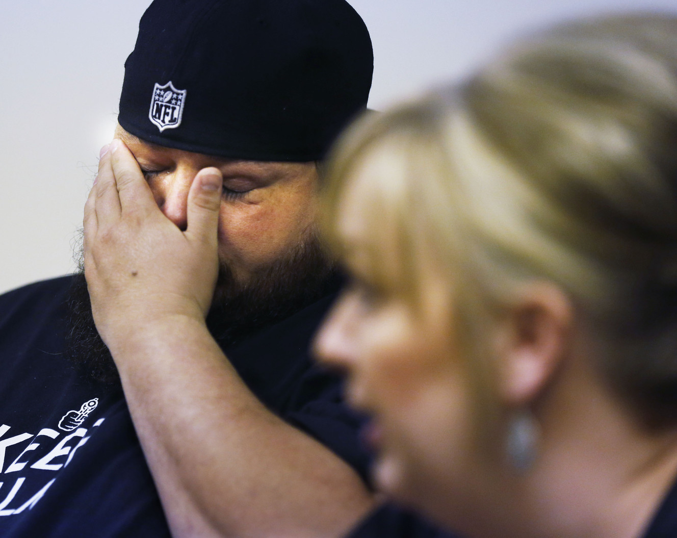 Steve Miller becomes emotional as he is interviewed concerning his daughter, HaLee, in Salt Lake City on Thursday, April 28, 2016. HaLee was allegedly abused by a day care worker in 2010. The case has yet to reach a resolution or go to trial. (Photo: Ravell Call, Deseret News)