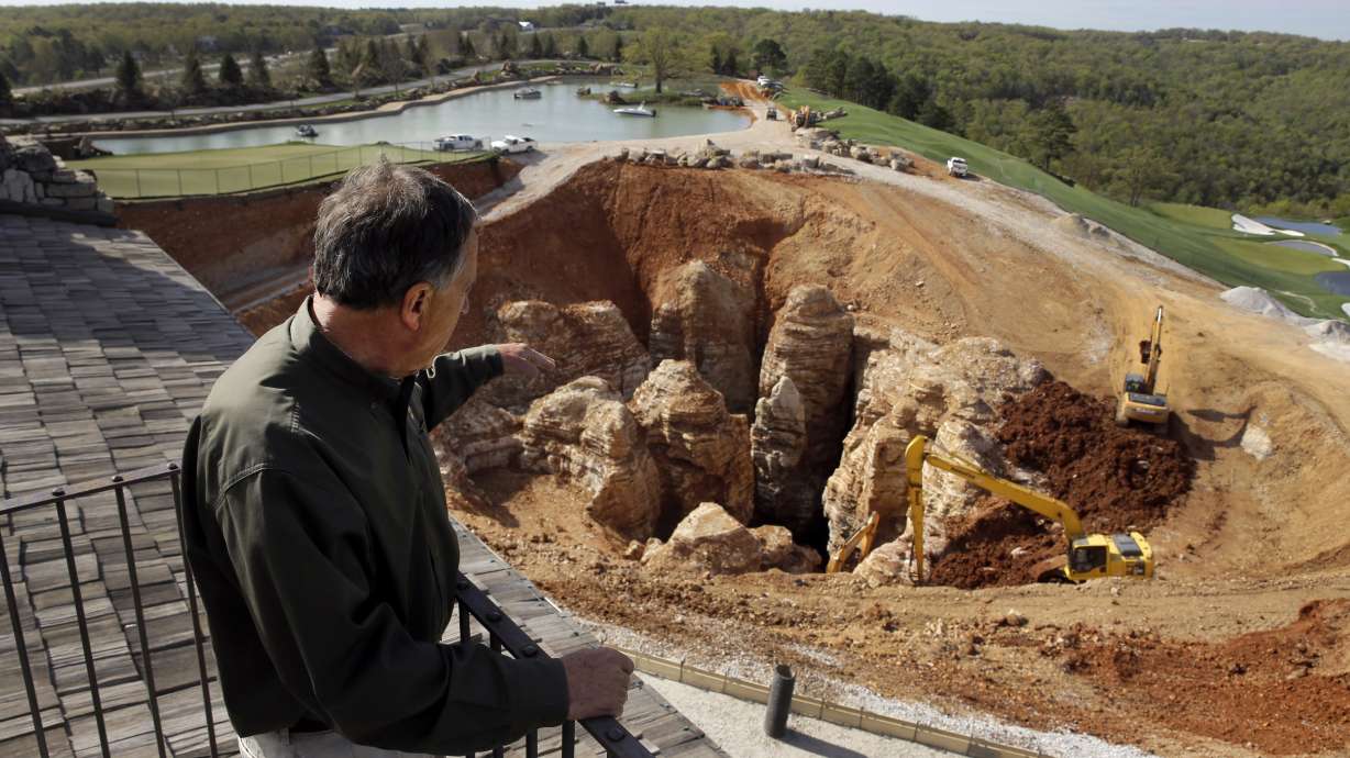 Sinkhole spurs search for cave by Bass Pro Shops founder