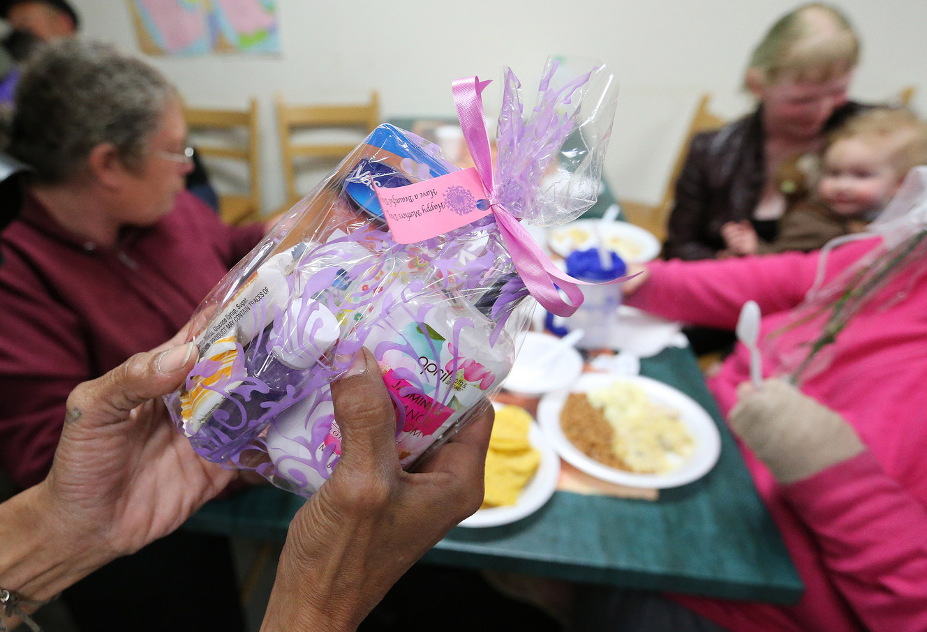 Gifts are handed out during the Salt Lake City Mission’s annual Mother’s Day celebration in Salt Lake City, Sunday, May 8, 2016. (Photo: Jeffrey D. Allred, Deseret News)
