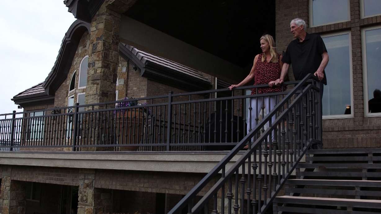 Jerry Sloan with his wife Tammy at their home in Riverton. Sloan, who was inducted into the NBA Hall of Fame in 2009, was diagnosed in 2015 with Parkinson's disease and Lewy body dementia. (Photo: KSL TV)