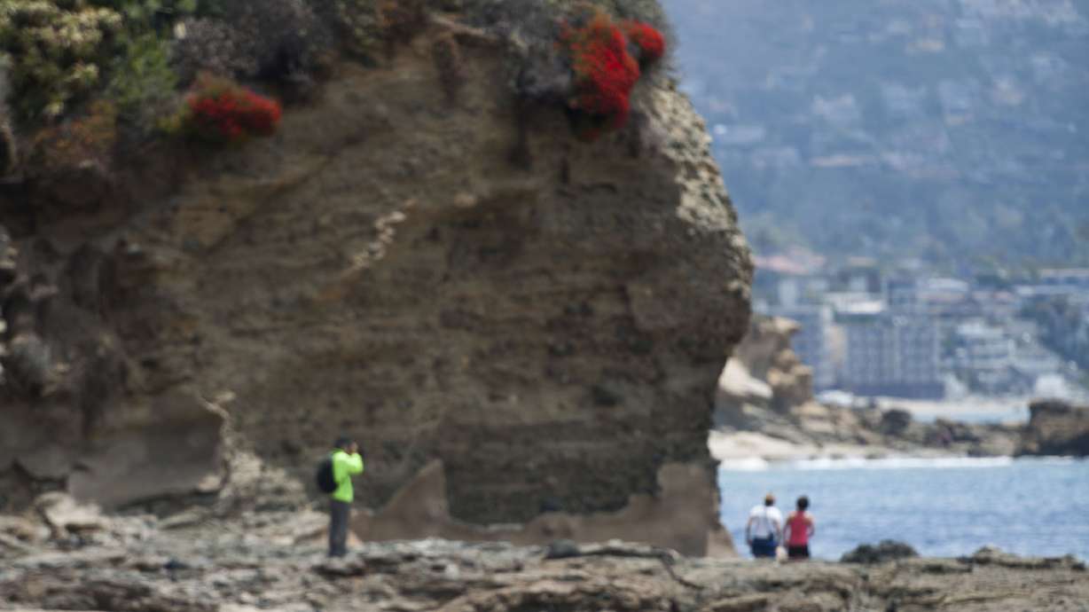 Thousands of tiny red crabs stranding on California beach