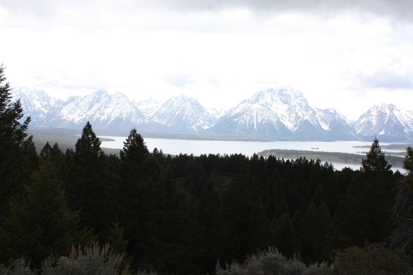 The view of the Teton Range from Signal Mountain.