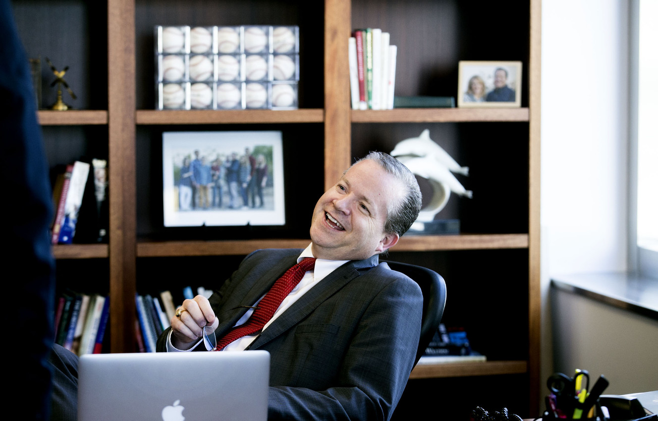 Boyd Matheson, president of the Sutherland Institute, works in his office in downtown Salt Lake City on Thursday, May 12, 2016. (Photo: Laura Seitz, Deseret News)