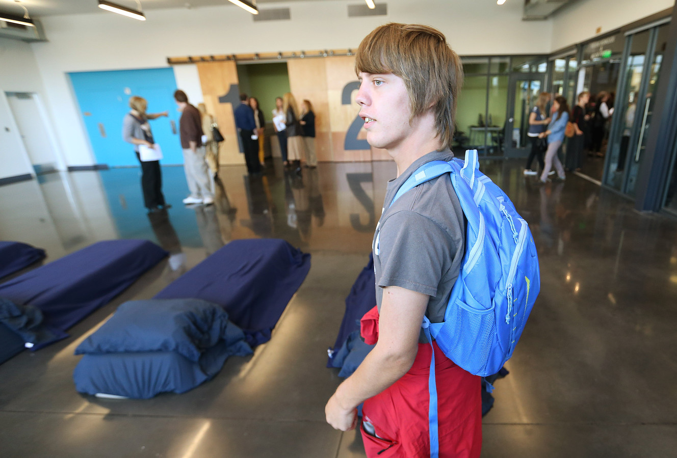 Client Mathew Wools looks over the Volunteers of America–Utah's Youth Resource Center in Salt Lake City on Tuesday on May 24, 2016. The new 30-bed shelter will offer 24/7 support and enhanced programming for teens struggling with homelessness. (Photo: Jeffrey D. Allred, Deseret News)
