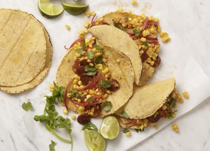 Chorizo corn tacos. (Photo: Tara Bench/tarateaspoon.com)