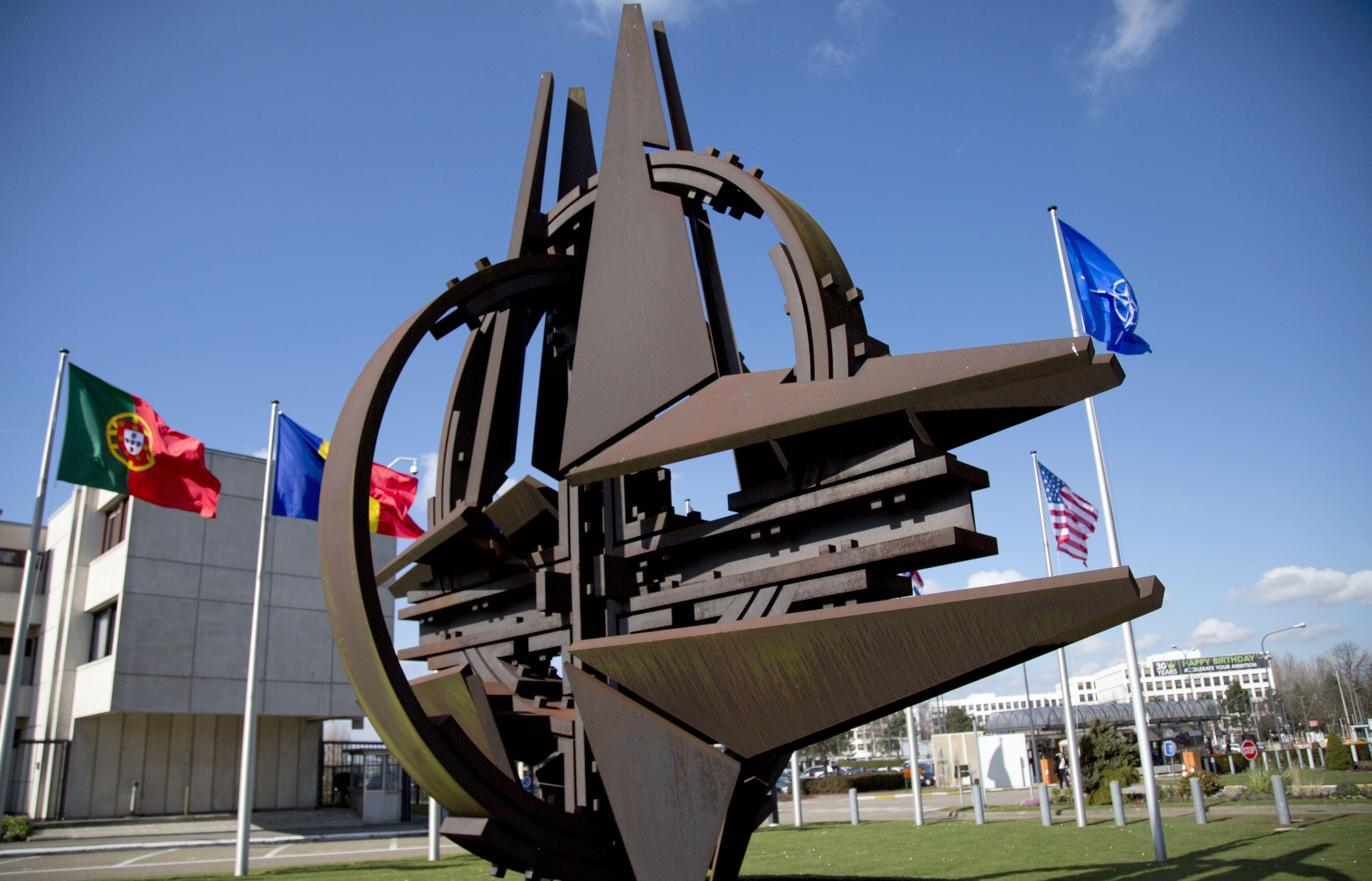 NATO's star sculpture is moving to the alliance's new home