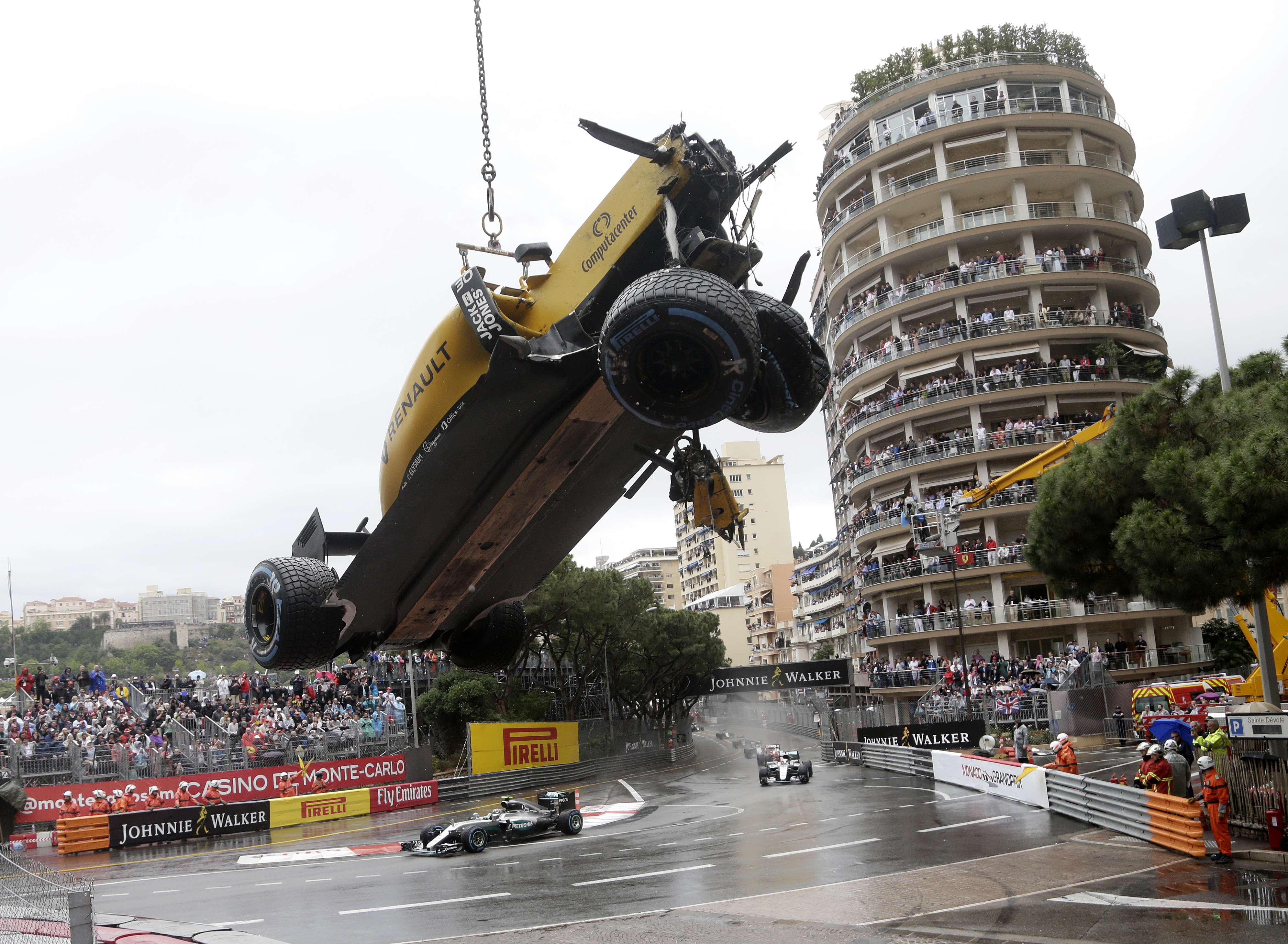 Jubilant Hamilton celebrates after rain-soaked Monaco GP win