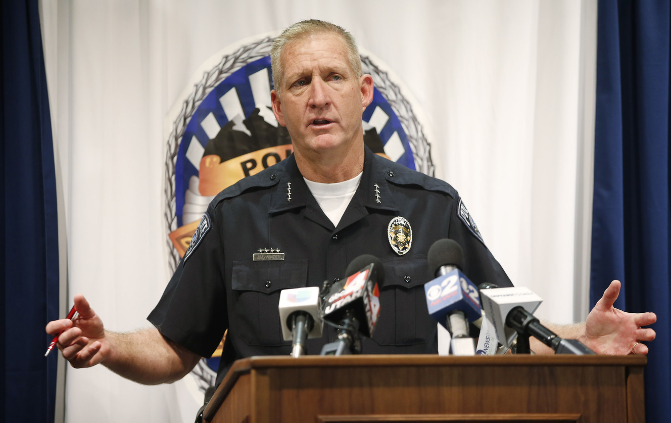 Salt Lake County Sheriff Jim Winder speaks concerning a Magna homicide during a press conference in Salt Lake City, Friday, June 3, 2016. (Photo: Jeffrey D. Allred, Deseret News)