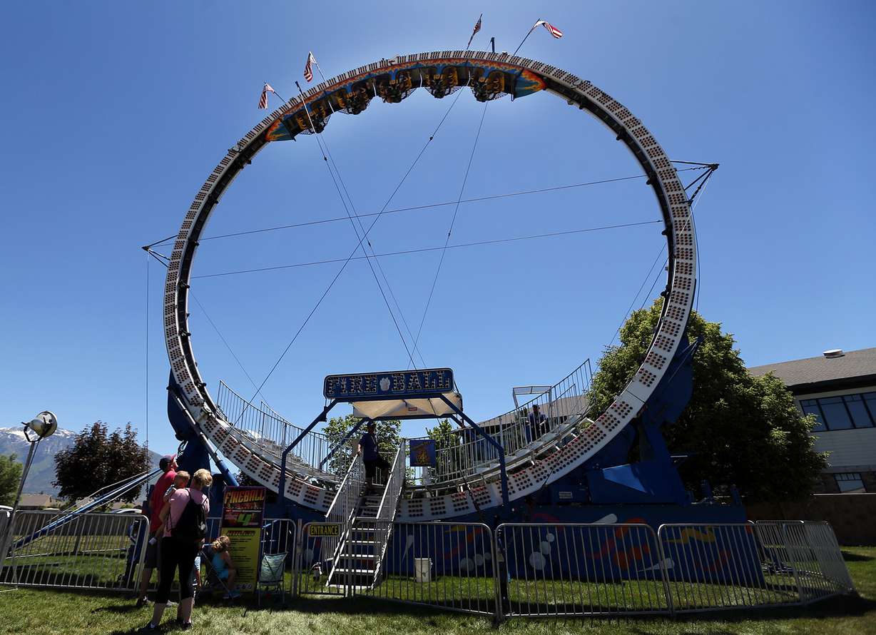 Guests watch a ride at the SoJo Summeriest in South Jordan on Saturday, June 4, 2016. (Photo: Chris Samuels, Deseret News)