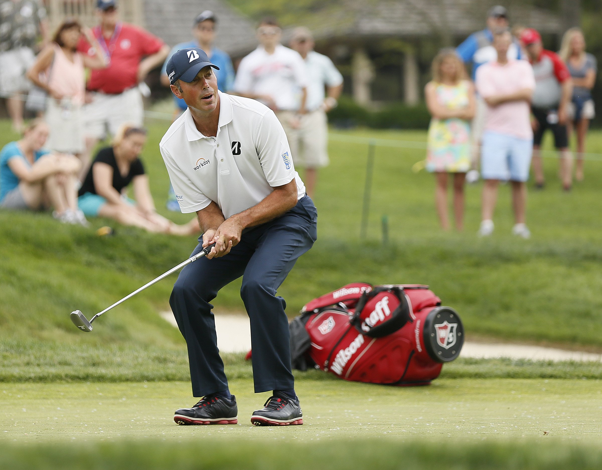 Kuchar endures up-and-down day for share of lead at Memorial