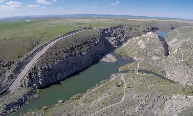 An aerial picture of the Teton Dam today. (Stephan Rockefeller, EastIdahoNews.com)