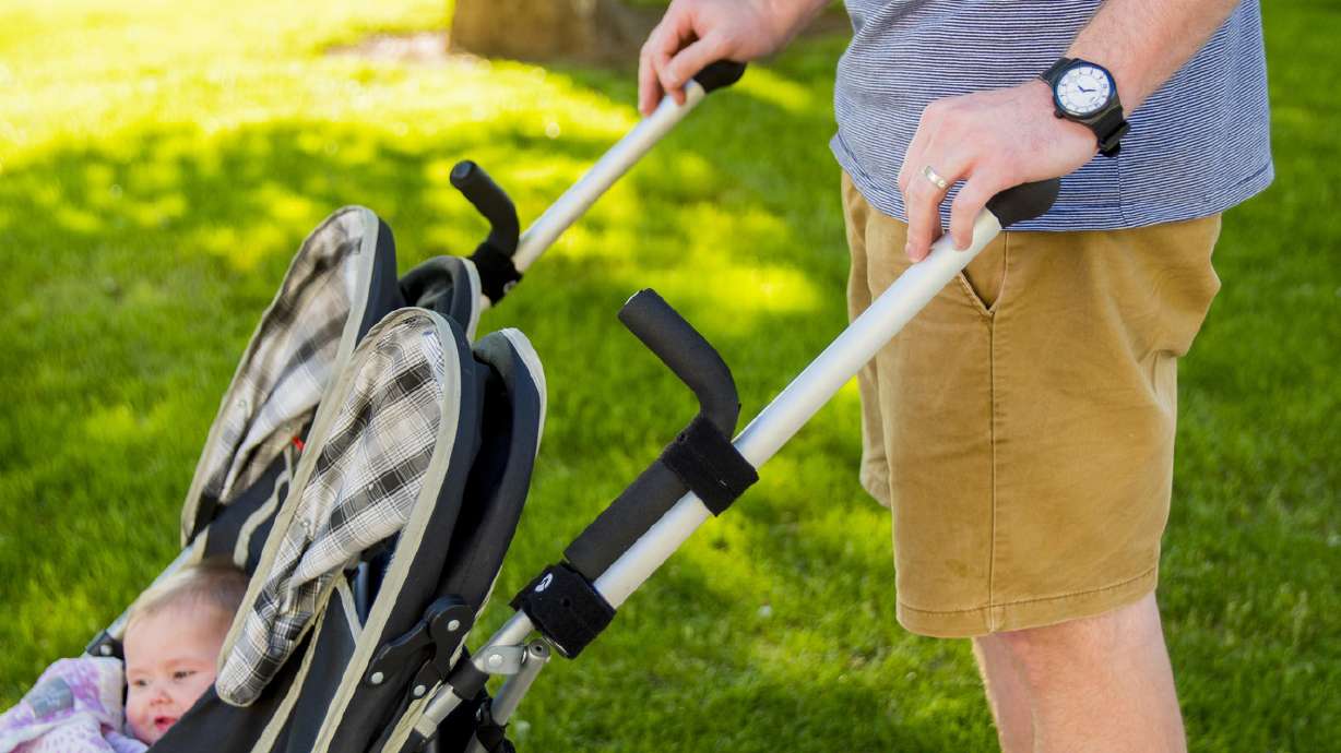Utah dads create stroller handle extenders for tall parents