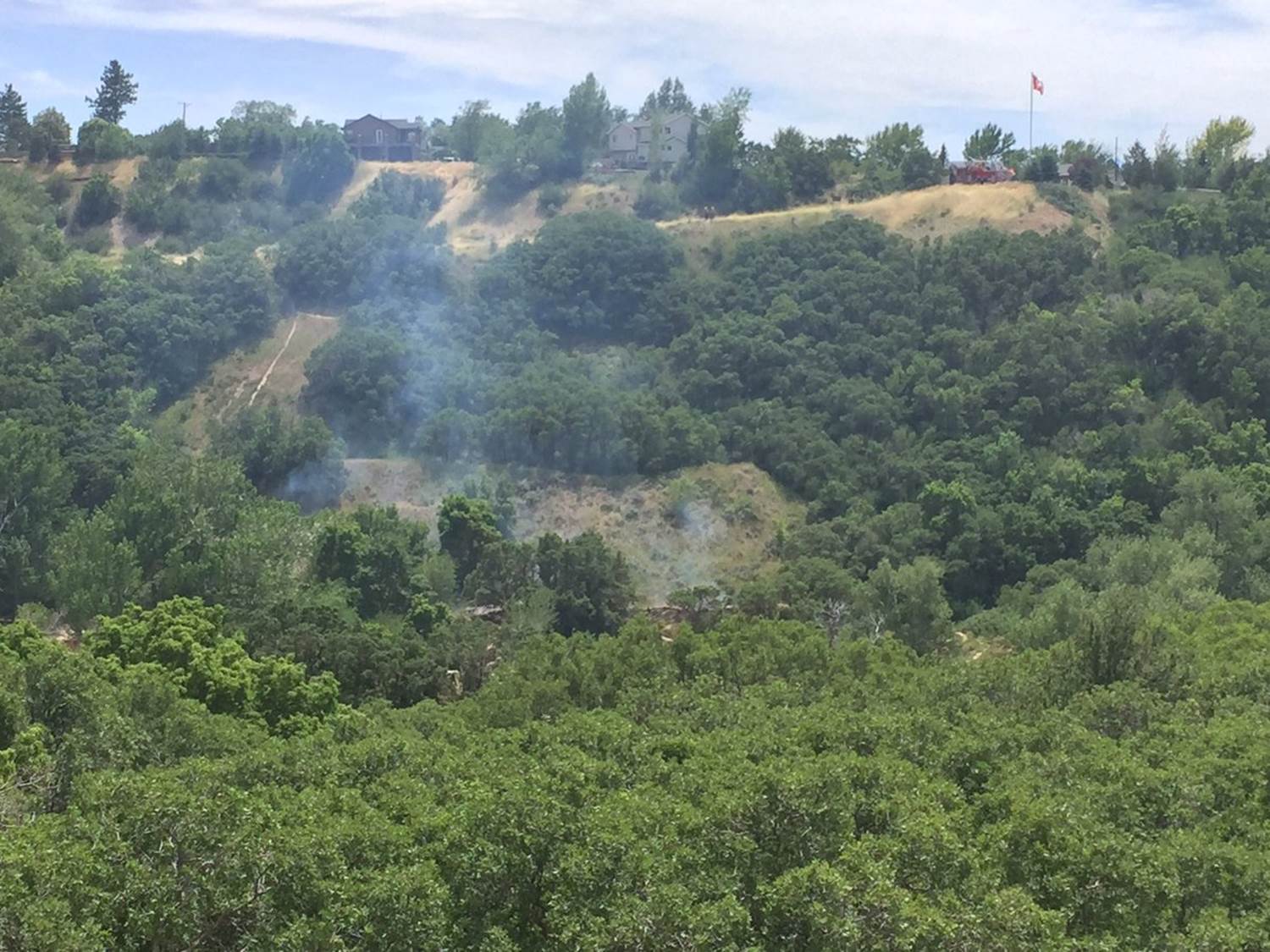 Crews fight small wildfire at Tanner Park