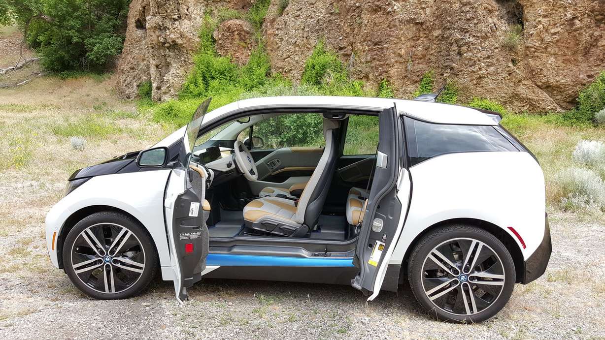 The i3's suicide doors. (Photo: Mike Stapley)