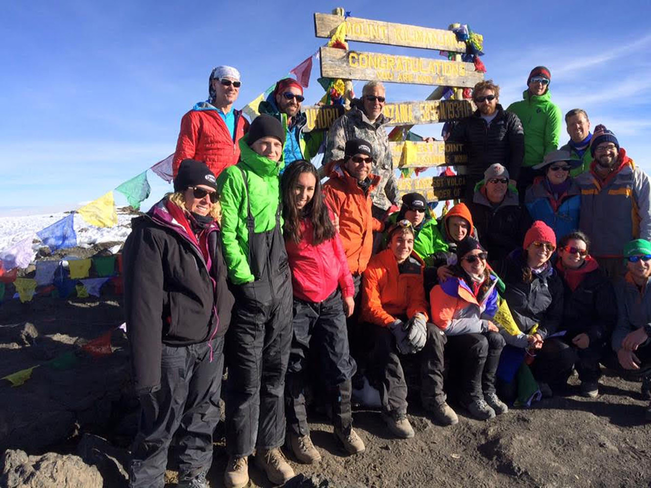 Cancer survivors and friends summit Mount Kilimanjaro, Africa's highest peak, in May 2016. (Photo: Brandon Fisher)