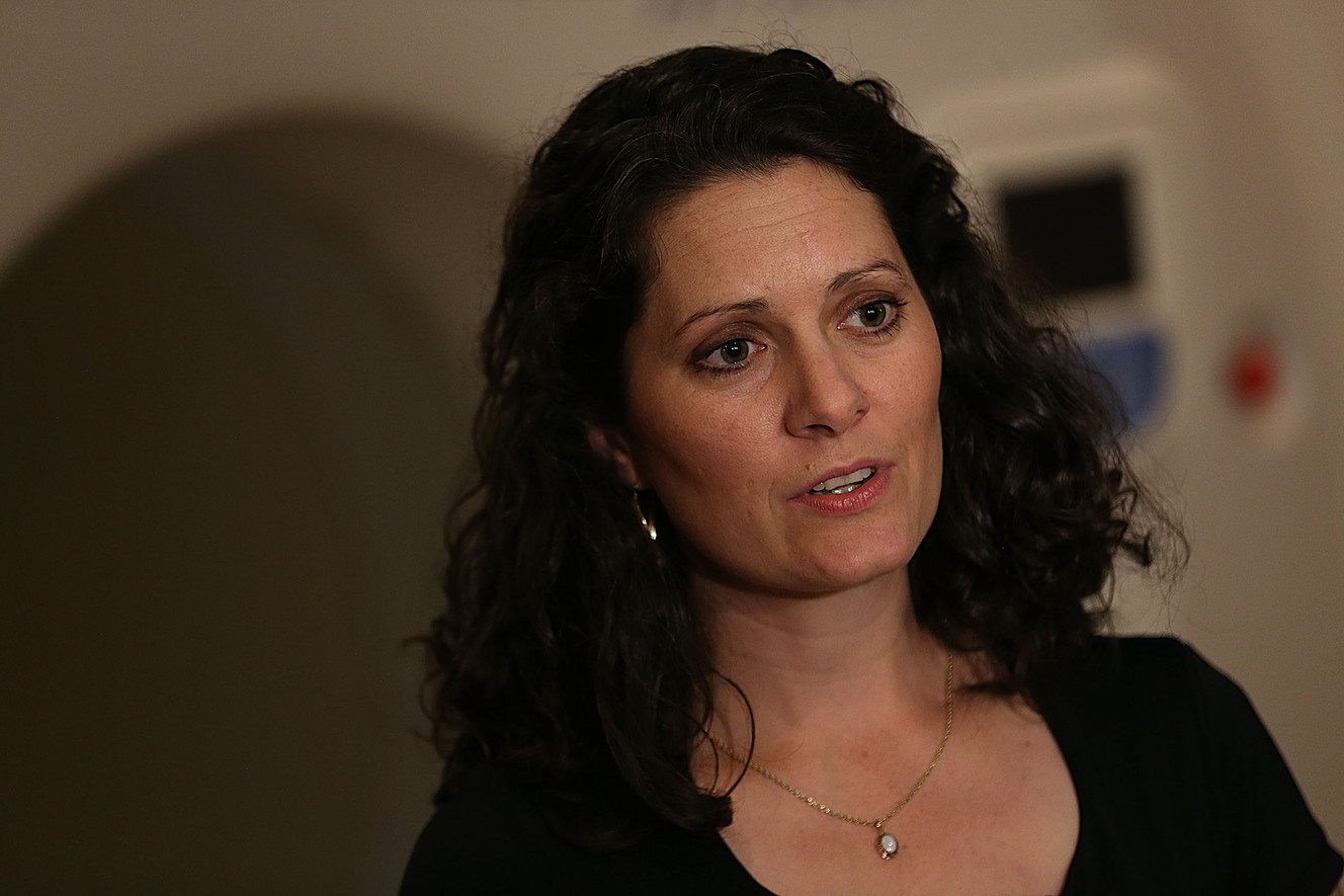 Molly Froerer talks about her fight against stage 3 breast cancer at Ogden Regional Medical Center on Wednesday, June 22, 2016. Froerer recently marked the third anniversary of her diagnosis — and remains cancer free. On May 29, 2016, she began a seven-day trek to conquer the highest peak in Africa with her radiation oncologist and 28 other climbers. (Photo: Laura Seitz, Deseret News)