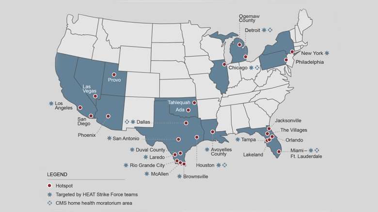 Analysis that resulted in determination of hot spots was not designed to make determinations of
actual fraud. Photo: US Dept of Health & Human Services
