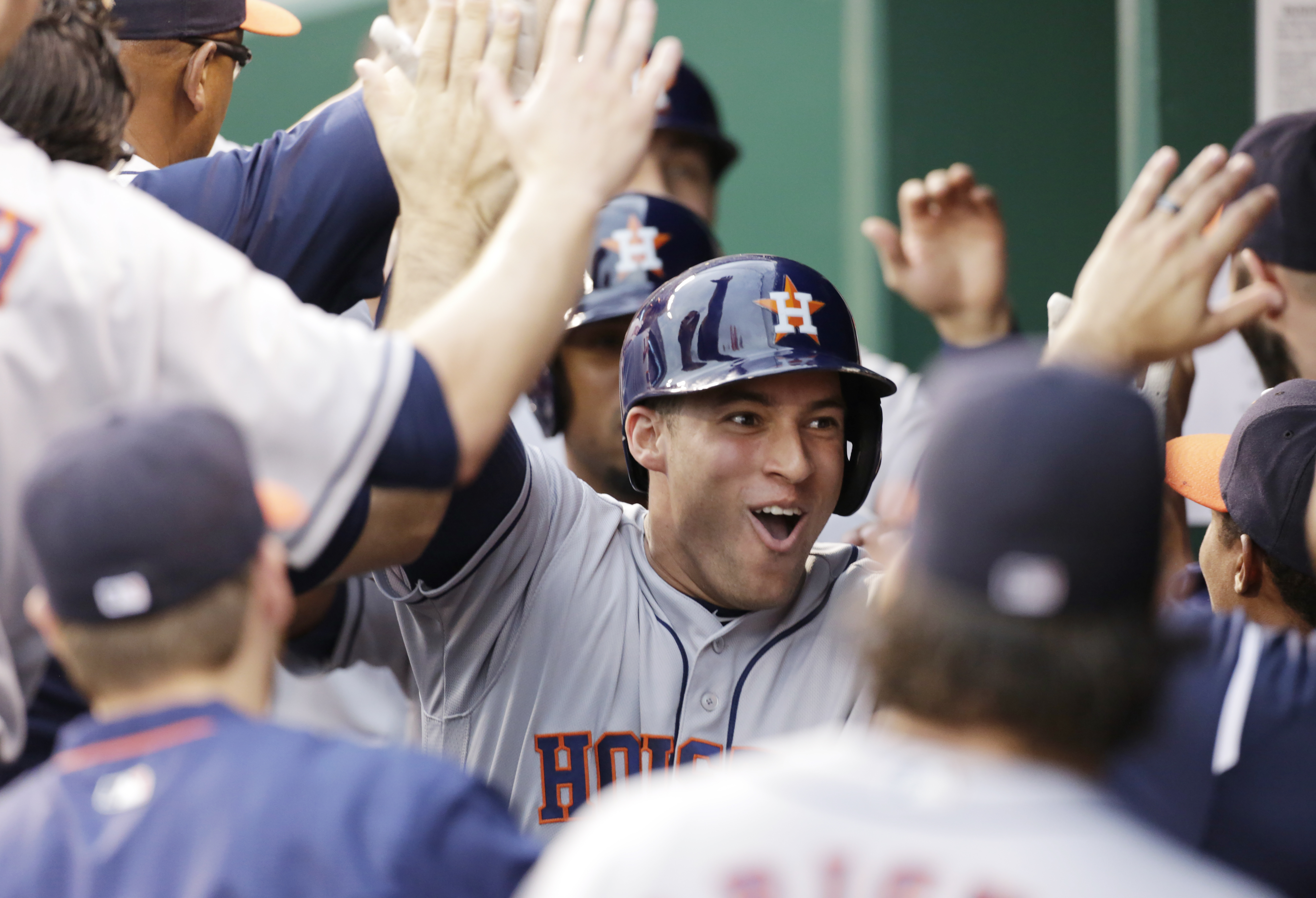 Springer hits slam as Astros pound Royals, Volquez 13-4