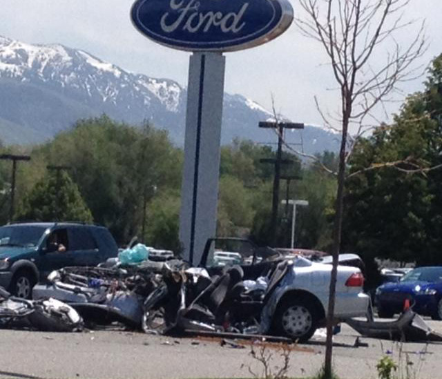 Marjorie Medina's vehicle after the accident. (Photo: Courtesy of Lisa Nielson)