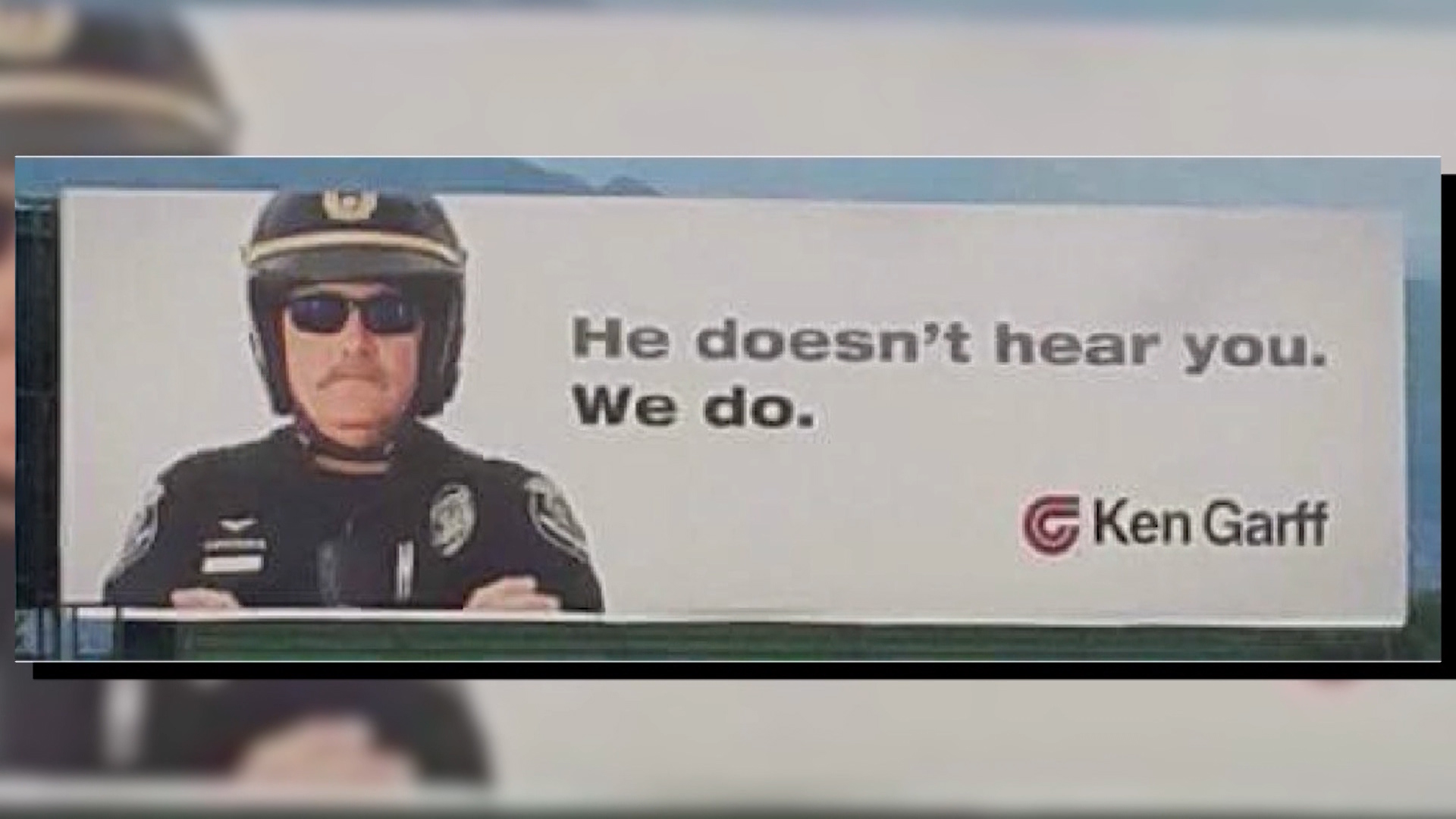 People in the law enforcement community are crying foul over a new Ken Garff billboard. The car company is apologizing and taking down a number of billboards along Interstate 15. (KSL TV)