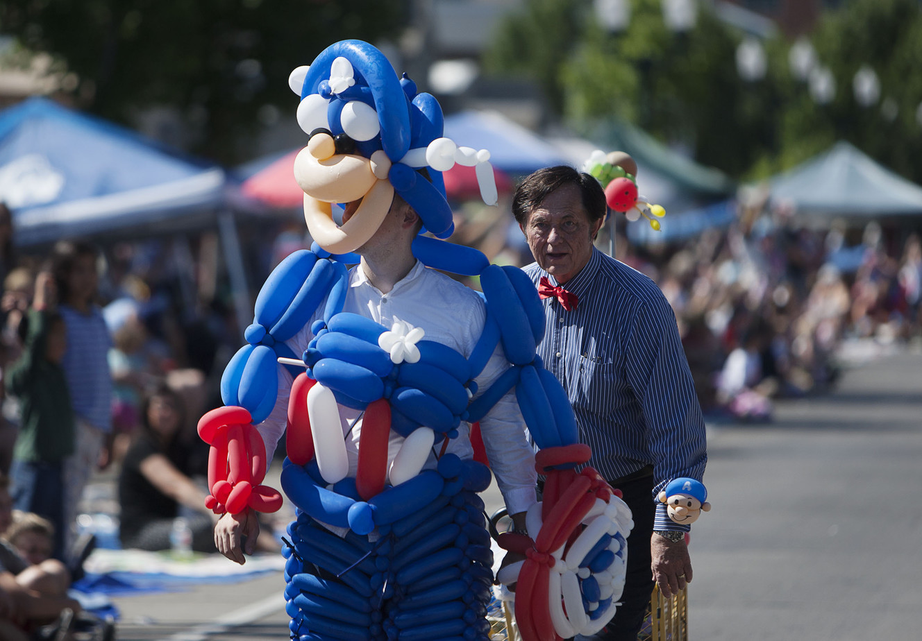 A man dressed as Captain America walks in the Freedom Festival Grand Parade in Provo on Monday, July 4, 2016. (Photo: Hans Koepsell, Deseret News)