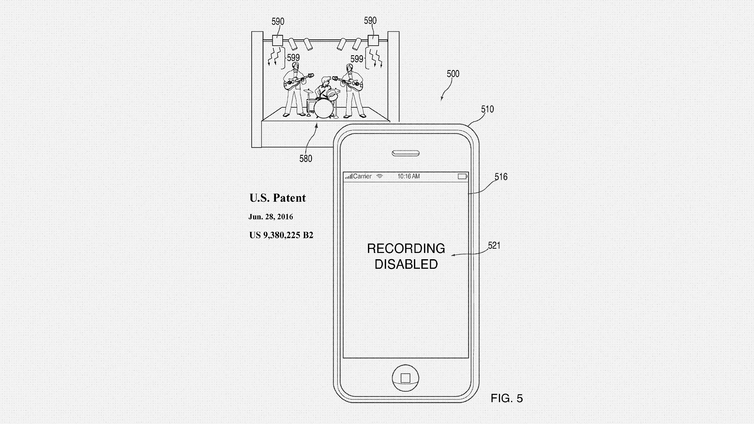 Apple patents technology to block your phone camera