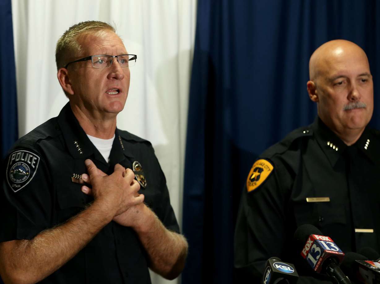Salt Lake County Sheriff Jim Winder speaks about improving communication between law enforcement officers and community members at a joint press conference with Salt Lake Police Chief Mike Brown in Salt Lake City on Friday, July 8, 2016. (Photo: Laura Seitz/Deseret News)